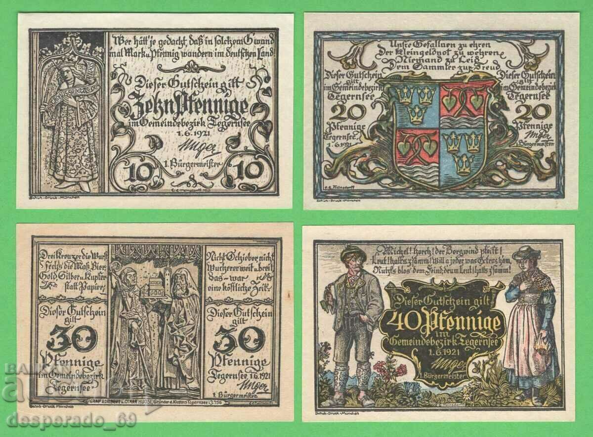 (¯`'•.¸NOTGELD (town of Tegernse) 1921 UNC- -4 pcs. banknotes '´¯) with price 11.60 BGN | € 5.93 (¯`'•.¸NOTGELD (town of Tegernse) 1921 UNC- -4 pcs. banknotes '´¯) with price 11.60 BGN | € 5.93