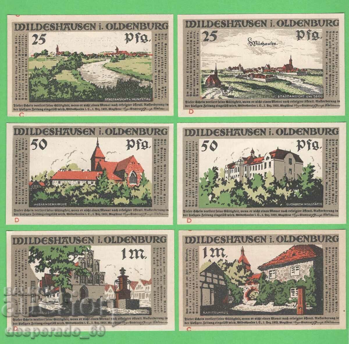 (¯`'•.¸NOTGELD (city Wildeshausen) 1921 UNC -4 pcs. banknotes ¯) with price € 9.00 | 17.60 BGN