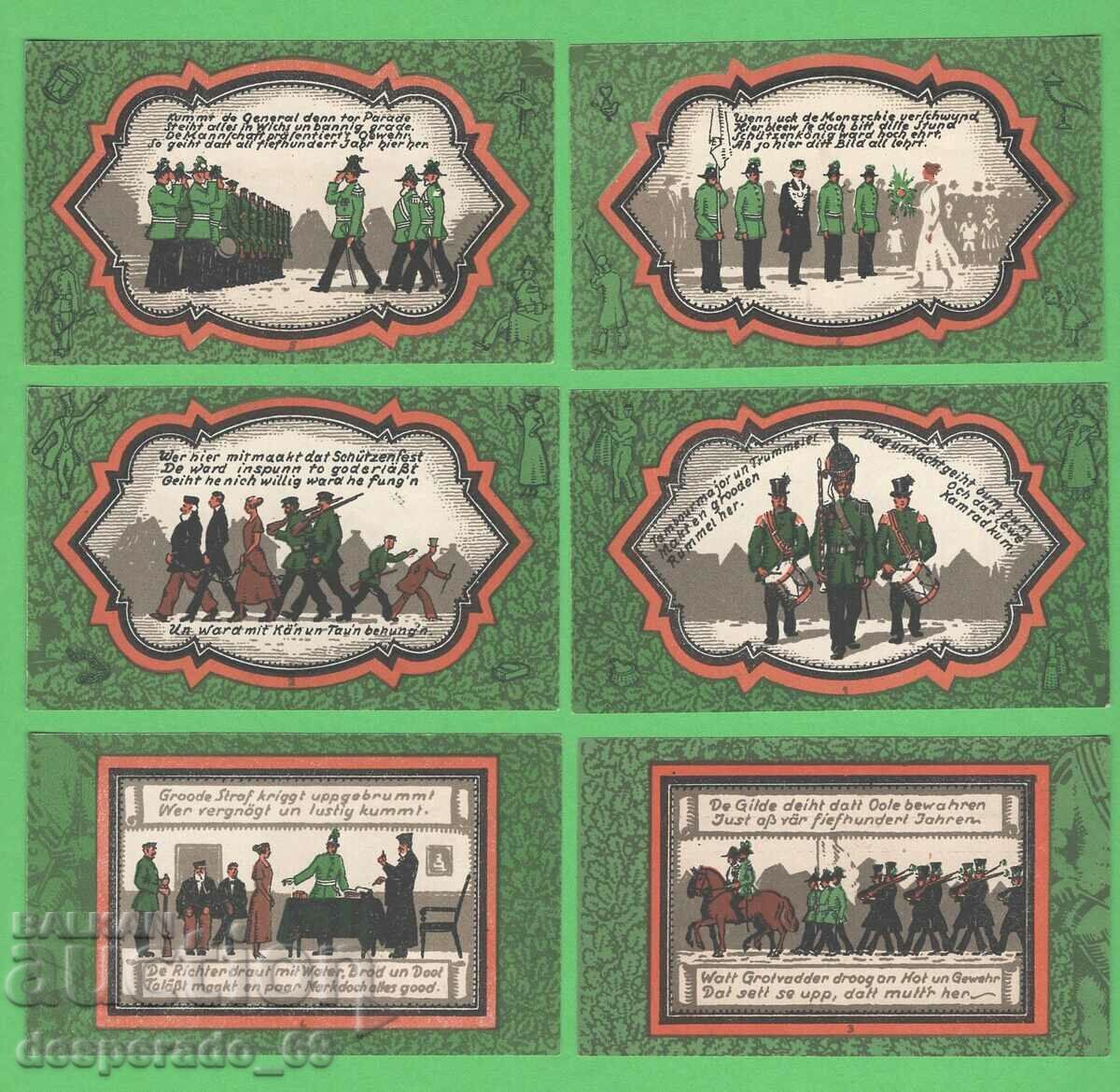 (¯`'•.¸NOTGELD (city Wildeshausen) 1921 UNC -4 pcs. banknotes ¯)