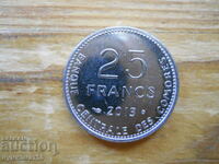 25 франка 2013 г  - Коморски о-ви