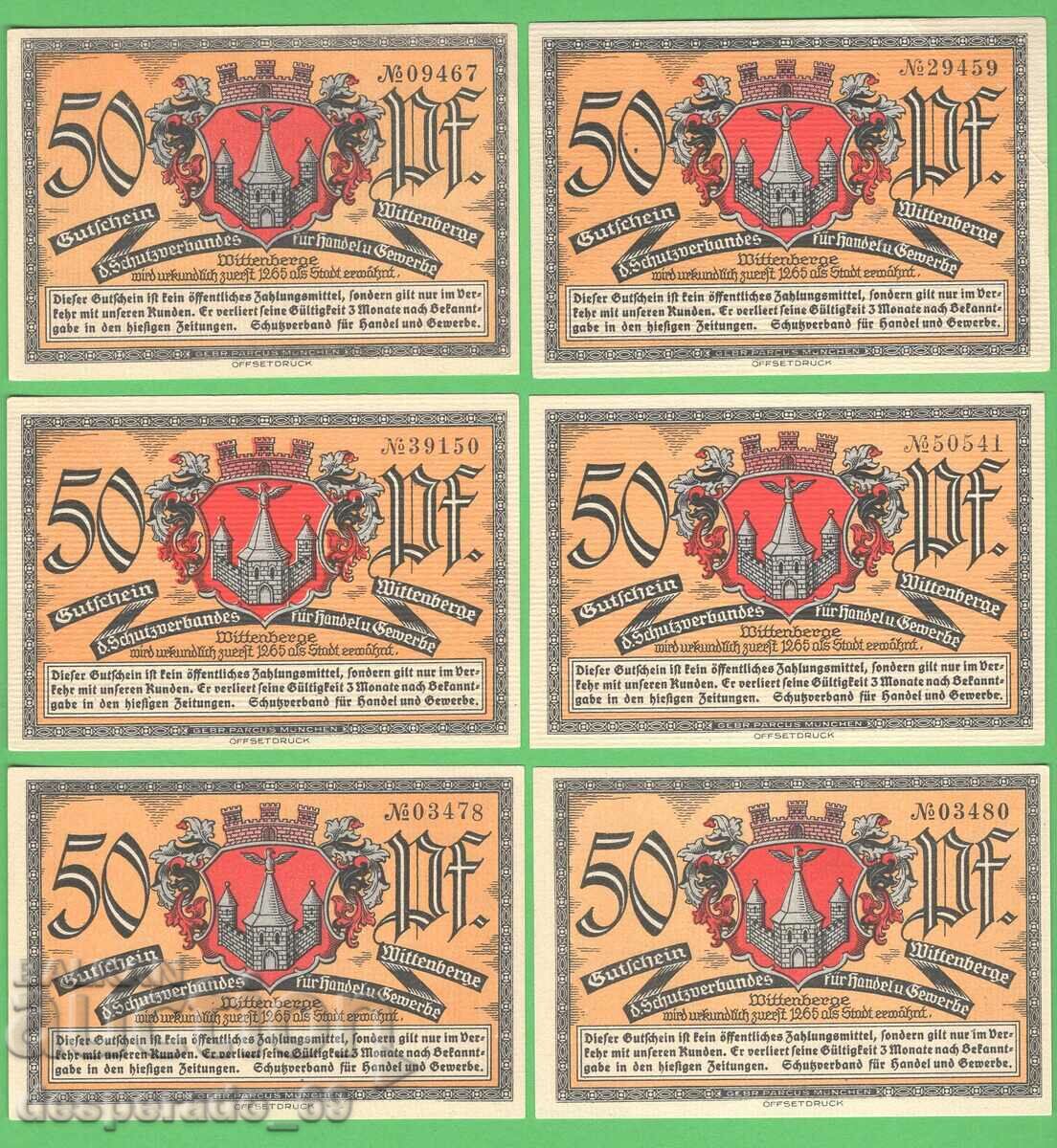 (¯`'•.¸NOTGELD (town of Wittenberge) UNC -6 pcs. banknotes¸.•'´¯) with price 19.80 BGN | € 10.12 (¯`'•.¸NOTGELD (town of Wittenberge) UNC -6 pcs. banknotes¸.•'´¯) with price 19.80 BGN | € 10.12