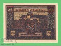 (¯`'•.¸NOTGELD (orașul Weissenfels) 1921 UNC -25 pfennig¸.•'´¯)
