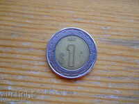 1 peso 1987 - Mexico (bimetal)