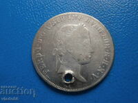 Сребърна монета 20 кройцера 1838