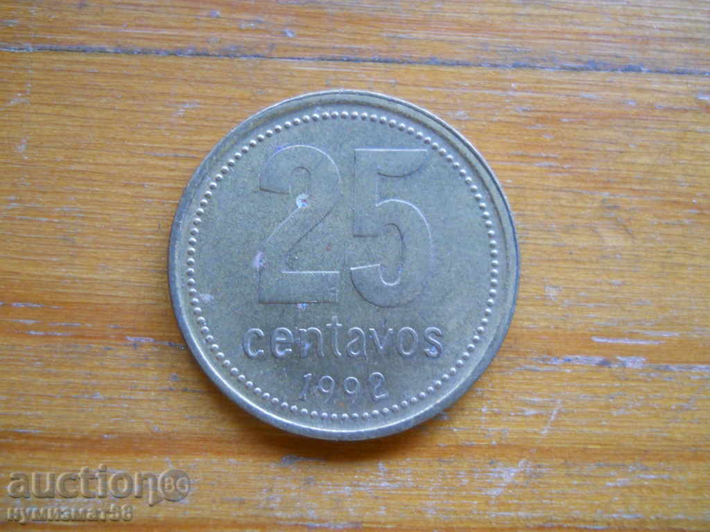 25 Centavos 1992 - Argentina