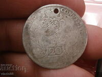 Silver coin 20 Kreuzer 1768