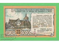 (¯`'•.¸NOTGELD (πόλη του Wunstorf ) 1920 UNC -25 pfennig¸.•'´¯)