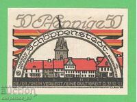 (¯`'•.¸NOTGELD (orașul Schöppenstedt) 1921 UNC -50 pfennig '´¯)