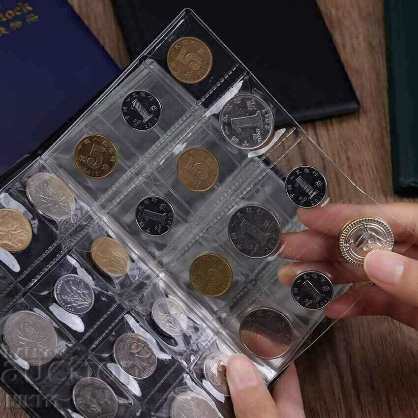Албум за 120 монети , класьор за монети , колекция монета