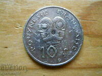 10 франка 1991 г  - Френска Полинезия