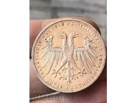 Германия Франкфурт 2 гулдена талер 1848 сребро качество