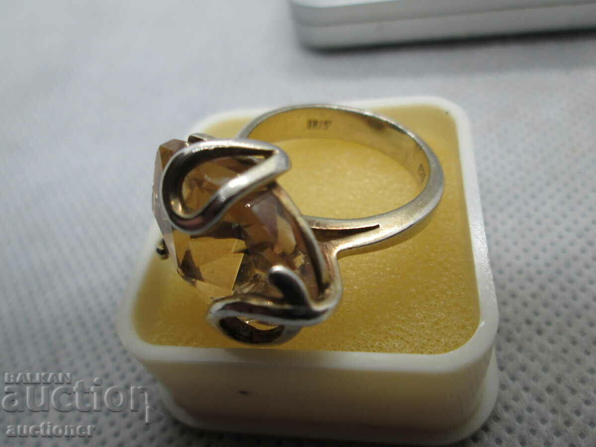 Auction  SILVER RING WITH ZIRCONIA-IRIS STERLING SILVER RING