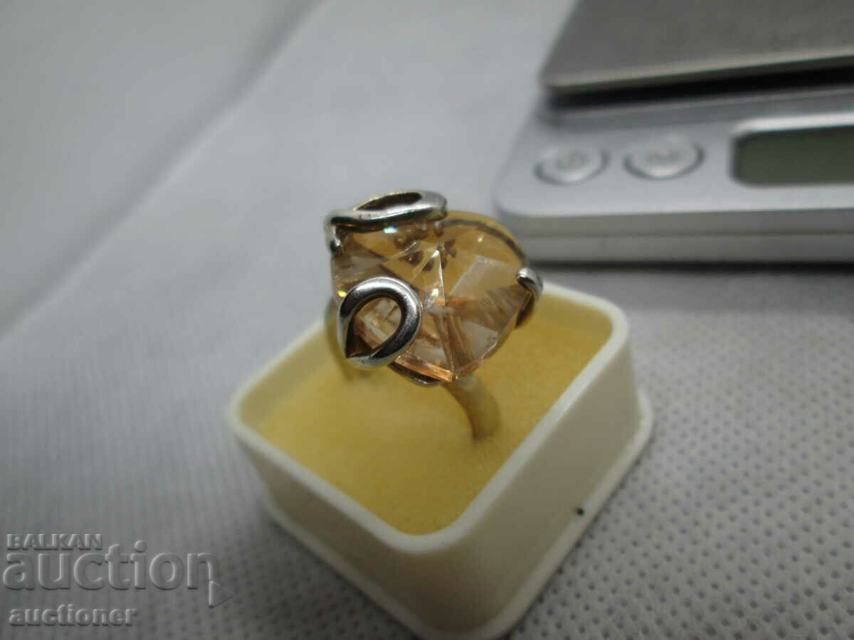 Delivery of SILVER RING WITH ZIRCONIA-IRIS STERLING SILVER RING