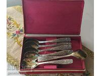 Great, rare melkhinor spoons with gilt/USSR