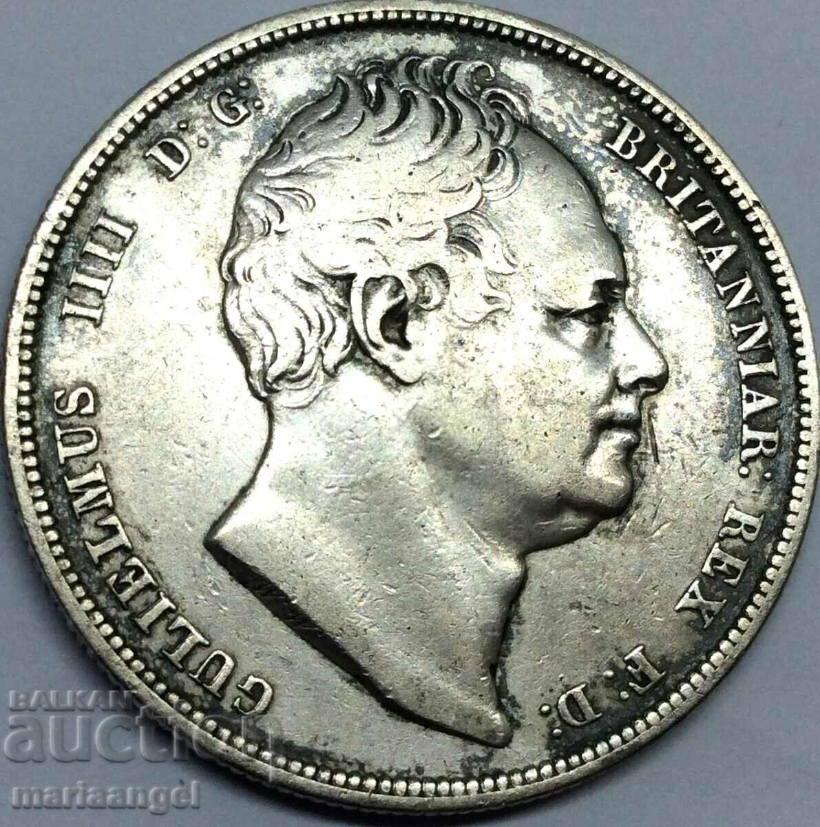 1/2 половин Крона 1834 Англия Вилхелм IV сребро - РЯДКА