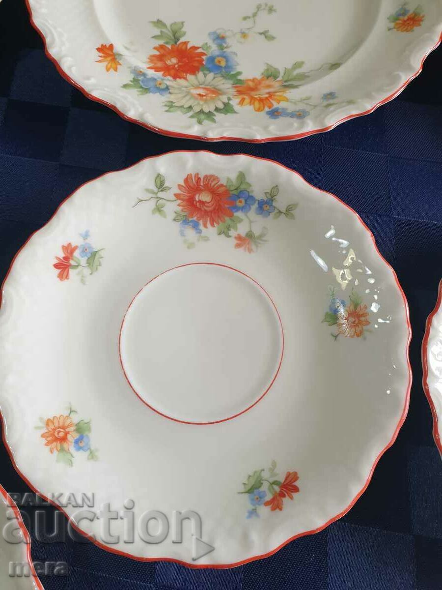 Auction Antique porcelain baroque plates - Schumann - Bavaria Auction Antique porcelain baroque plates - Schumann - Bavaria