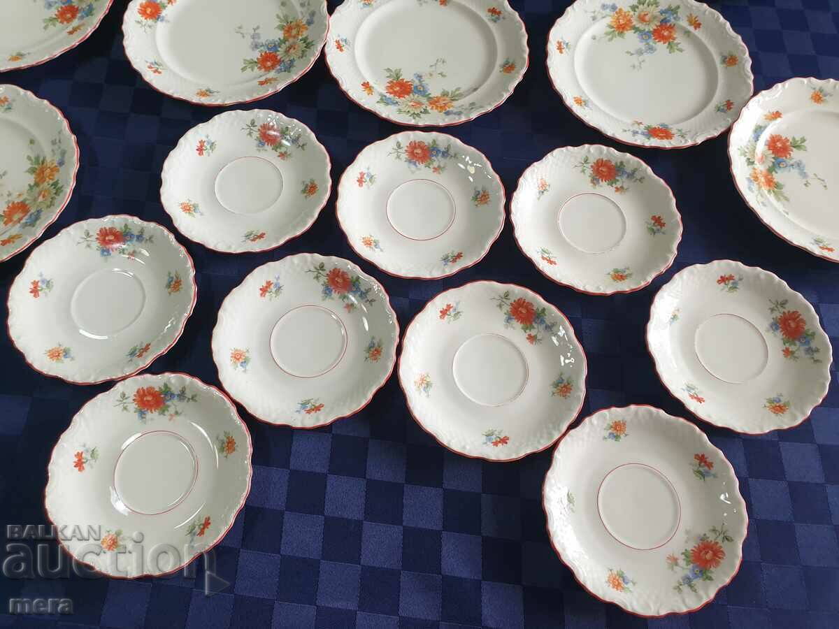 Antique porcelain baroque plates - Schumann - Bavaria - 6 Antique porcelain baroque plates - Schumann - Bavaria - 6