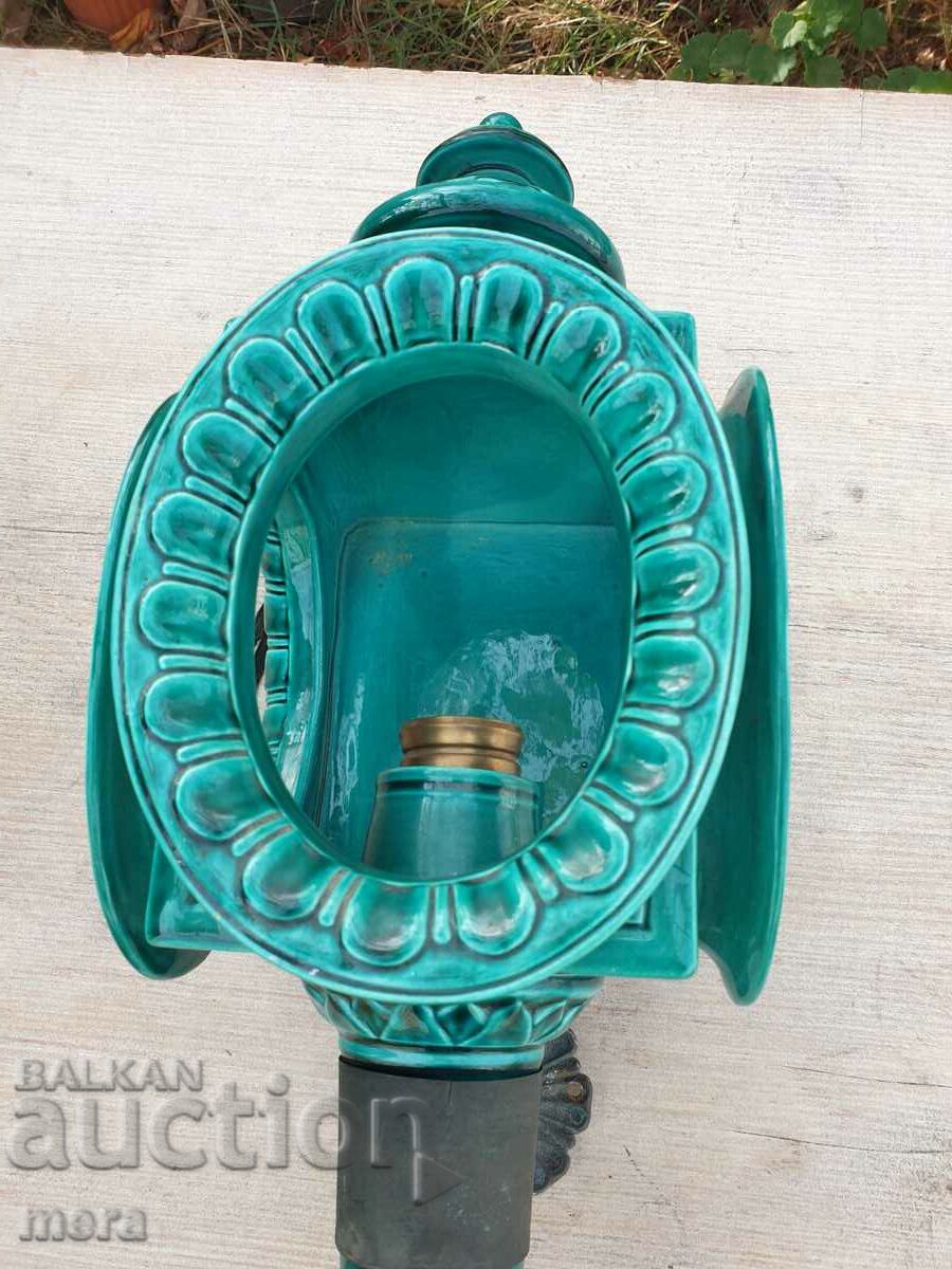 Large porcelain outdoor wall lantern with price 120.00 BGN | € 61.36 Large porcelain outdoor wall lantern with price 120.00 BGN | € 61.36