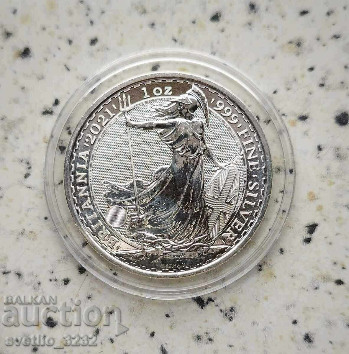 Сребро 1 OZ 2021 Британия