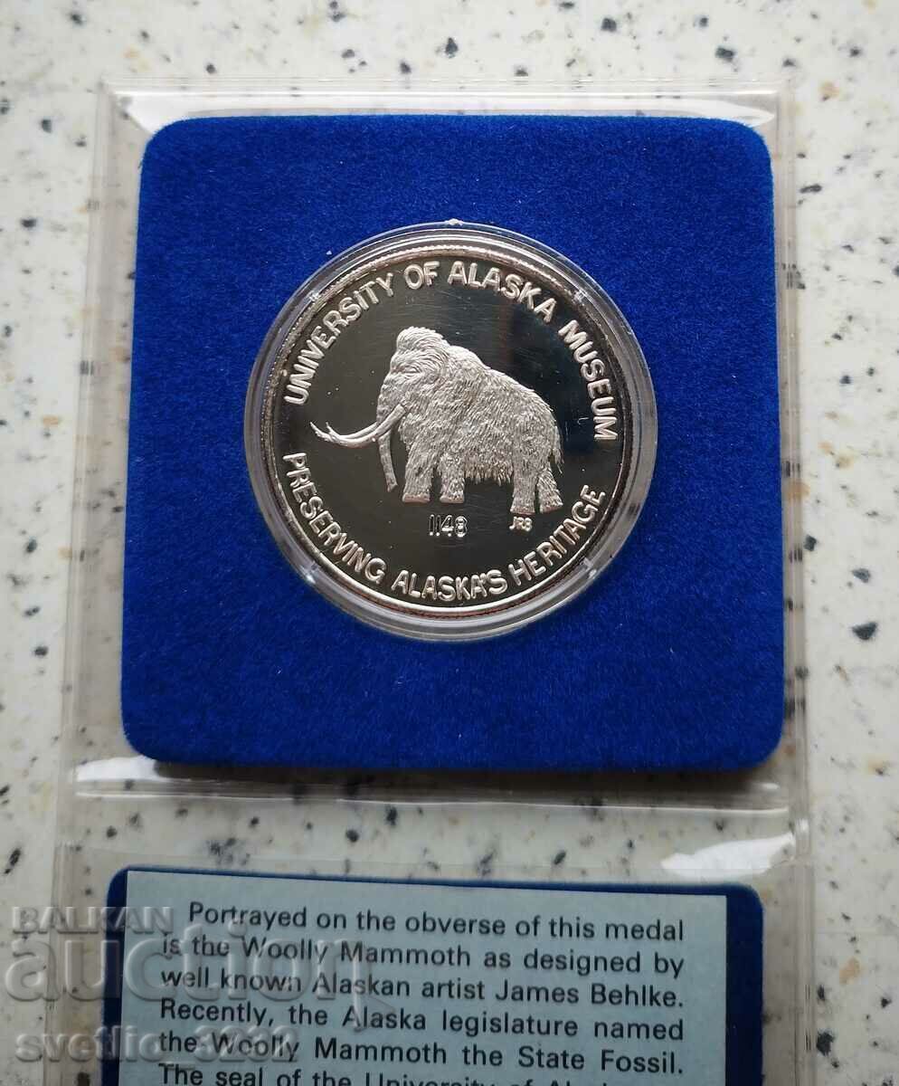 Argint 1 OZ Mamut din Alaska Argint 1 OZ Mamut din Alaska