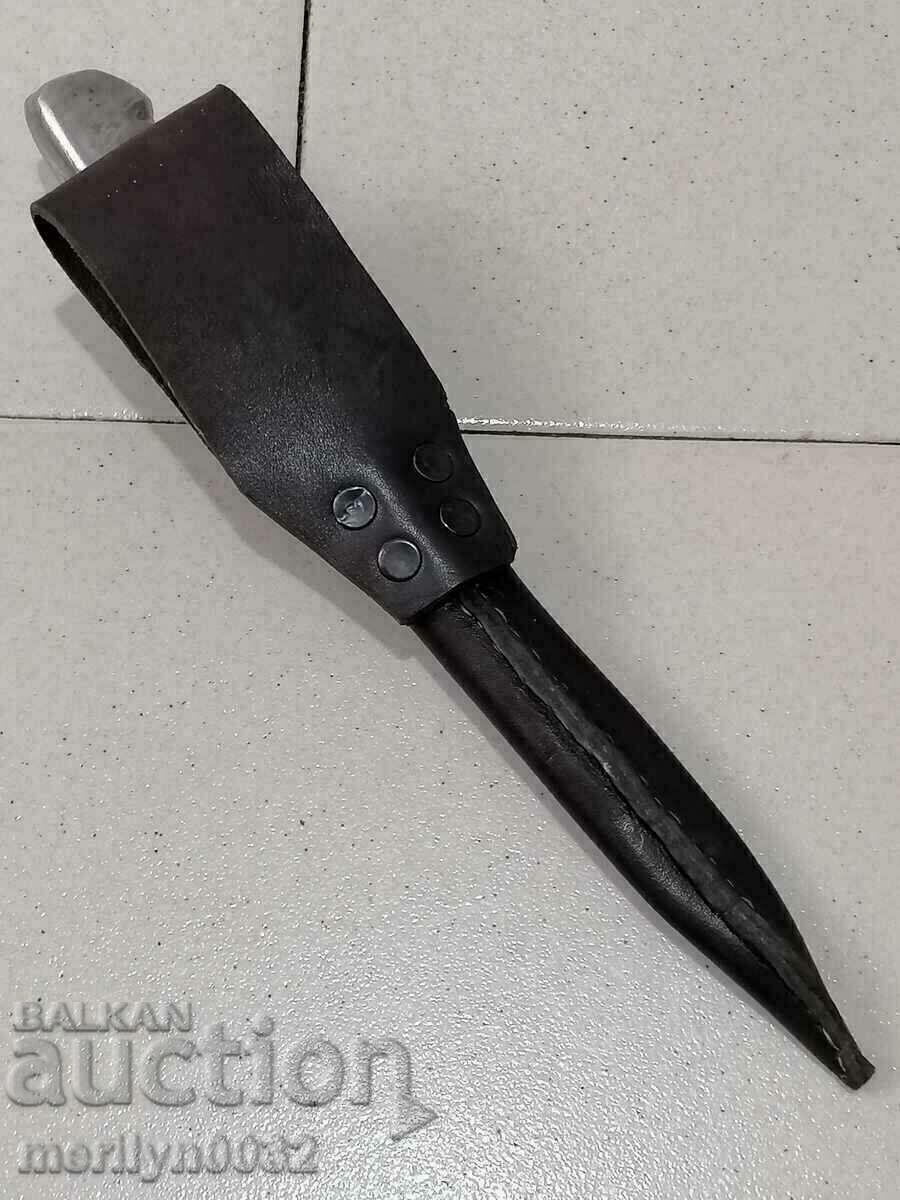 Combat knife with military number plate, baked bakelite - 6 Combat knife with military number plate, baked bakelite - 6