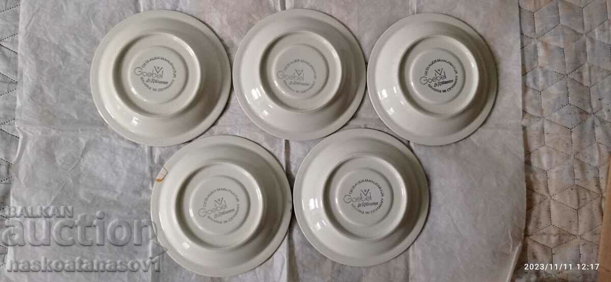 Porcelain saucers "Goebel" with price 20.00 BGN | € 10.23 Porcelain saucers "Goebel" with price 20.00 BGN | € 10.23