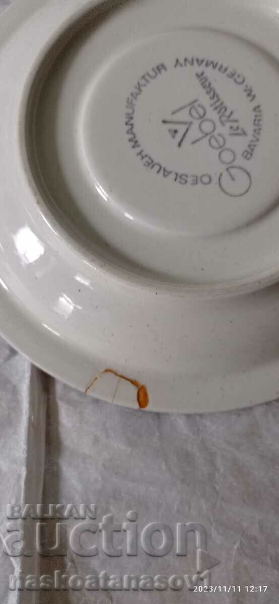 Auction Porcelain saucers "Goebel" Auction Porcelain saucers "Goebel"