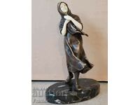 Through the storm sculpture France 19th century bronze and ivory