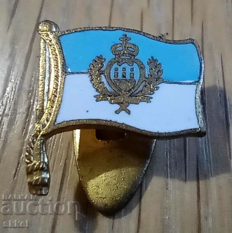 Insigna San Marino stema tara vechi nasturi