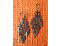 Spectacular, silver, designer earrings - IZCA.