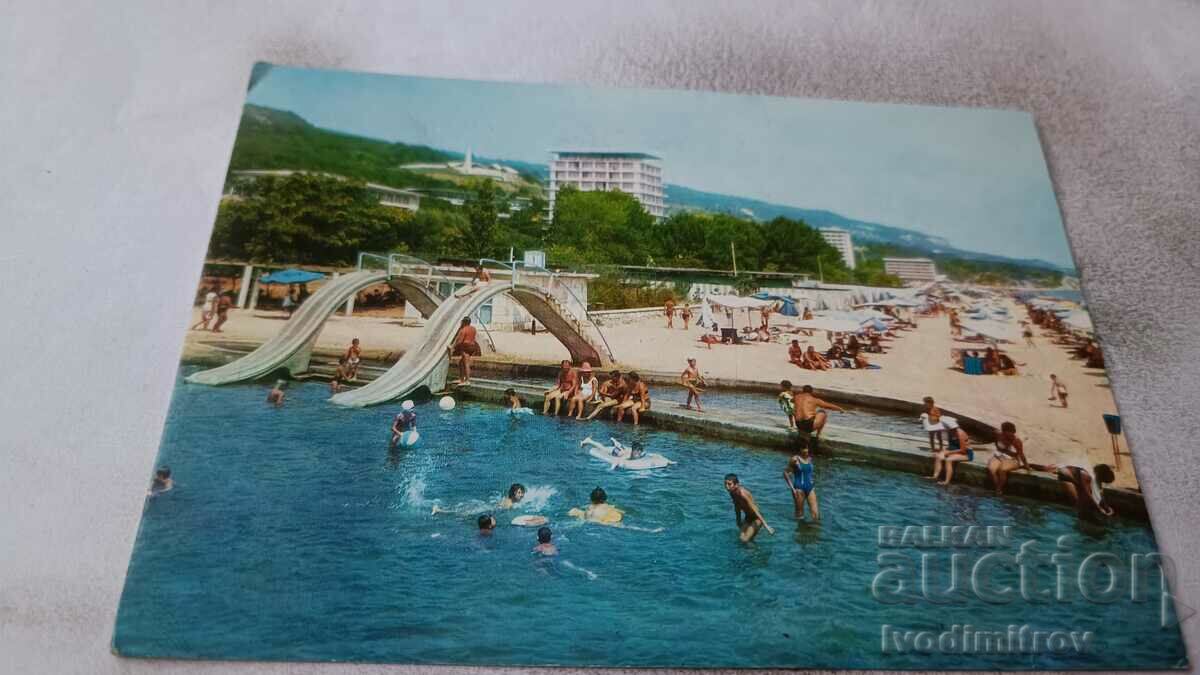 Postcard Golden Sands Children's Pool 1979