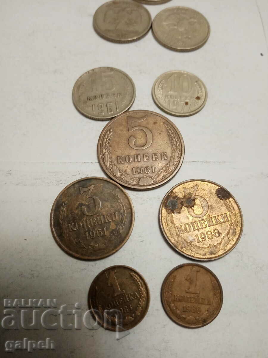 Delivery of COINS RUSSIA / USSR, MACEDONIA, SPAIN, HUNGARY - 15 pcs. - BGN 3