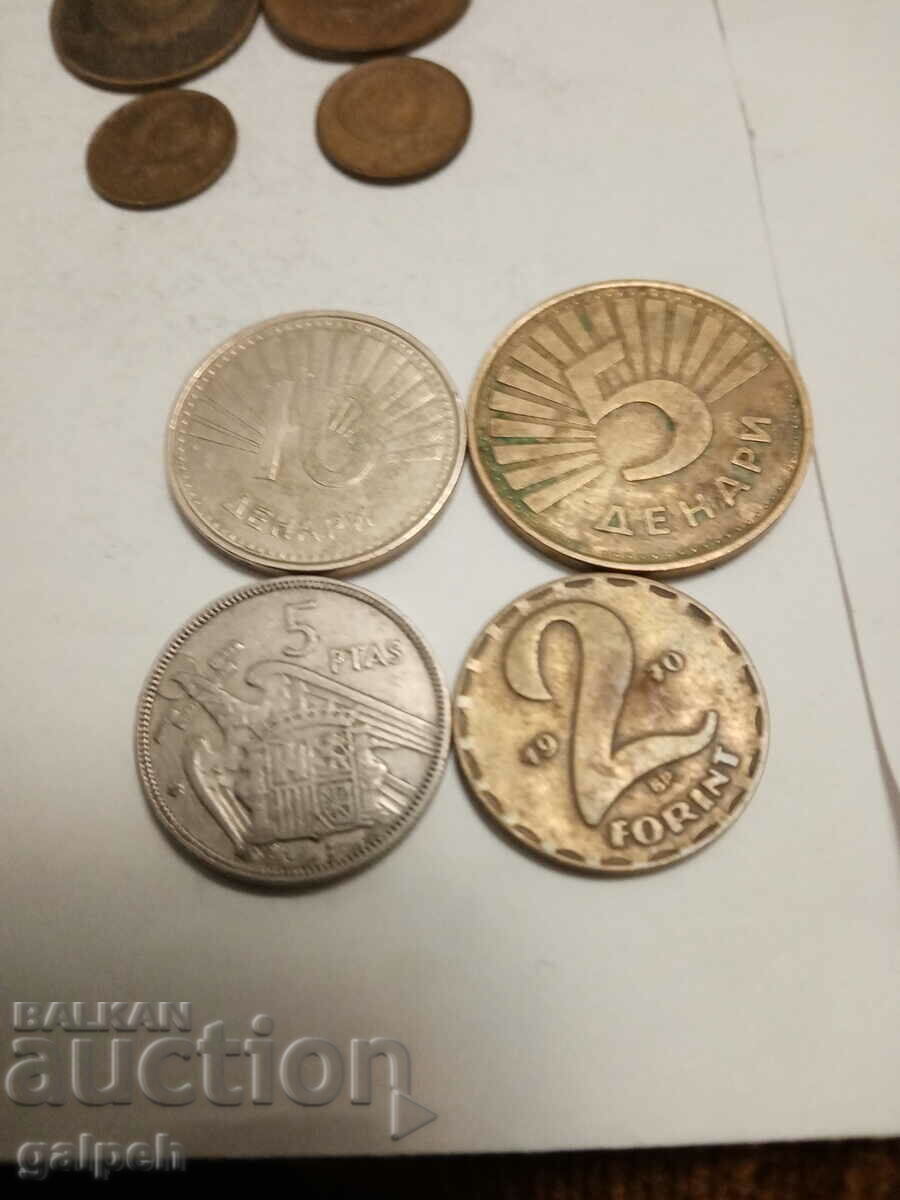 COINS RUSSIA / USSR, MACEDONIA, SPAIN, HUNGARY - 15 pcs. - BGN 3 - 6