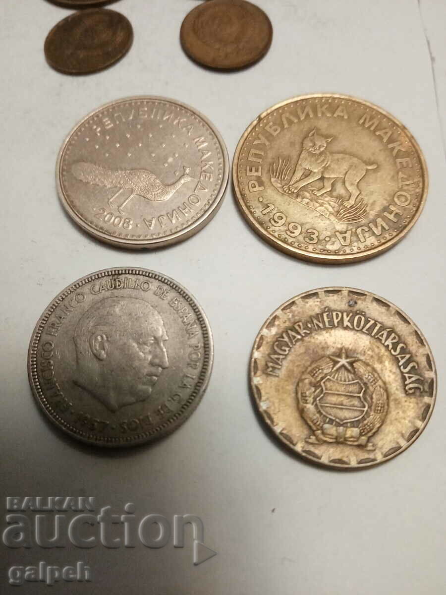 COINS RUSSIA / USSR, MACEDONIA, SPAIN, HUNGARY - 15 pcs. - BGN 3 - 7