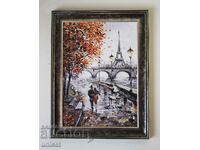 Есенна романтика в Париж, картина, рамкирана