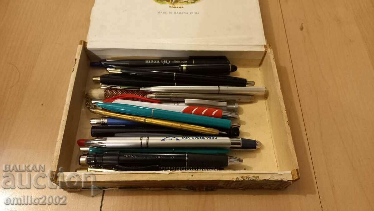 Cigar box with pens