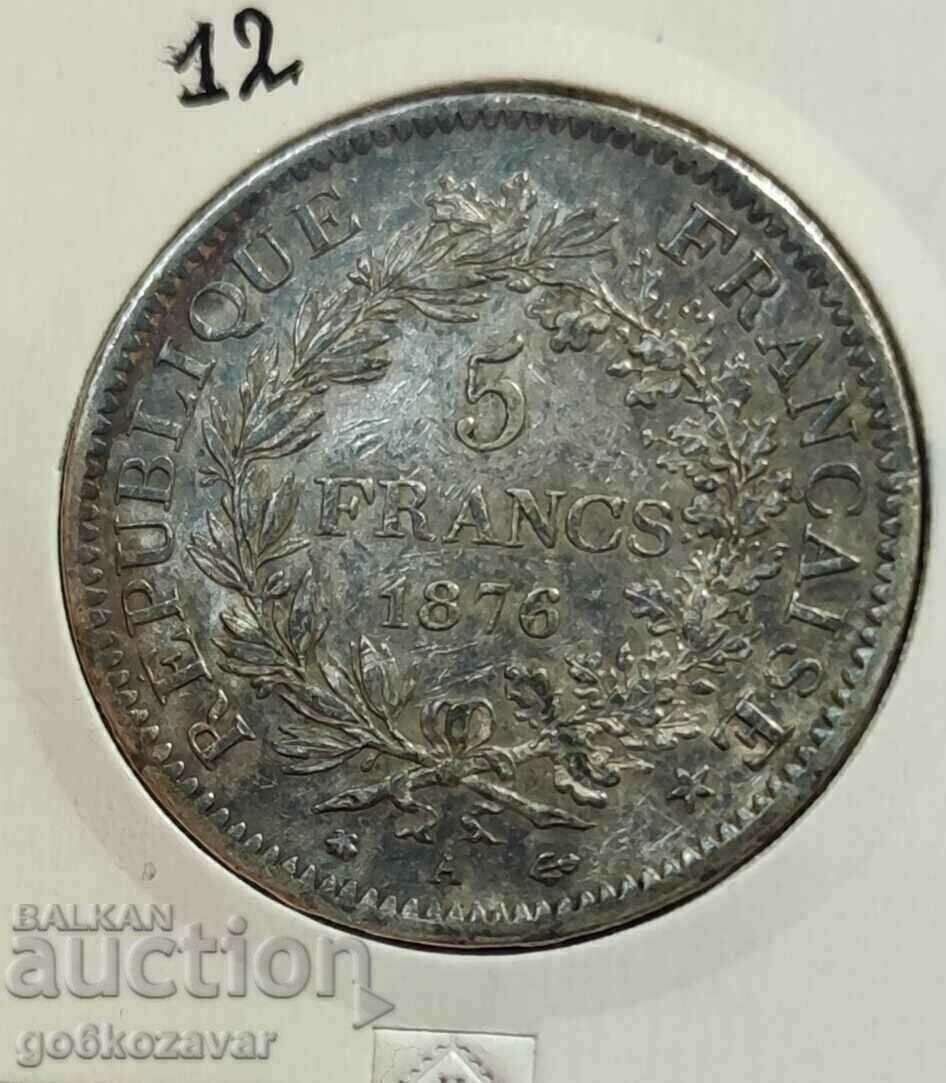 Франция 5 франка 1873г Сребро !