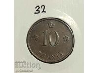 Финландия 10 пенния 1937г