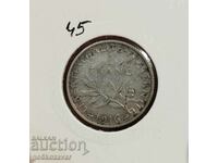 Franta 1 franc 1916 Argint !