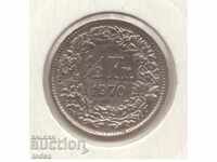 - Switzerland-½ Franc-1970-KM# 23a-Helvetia standing