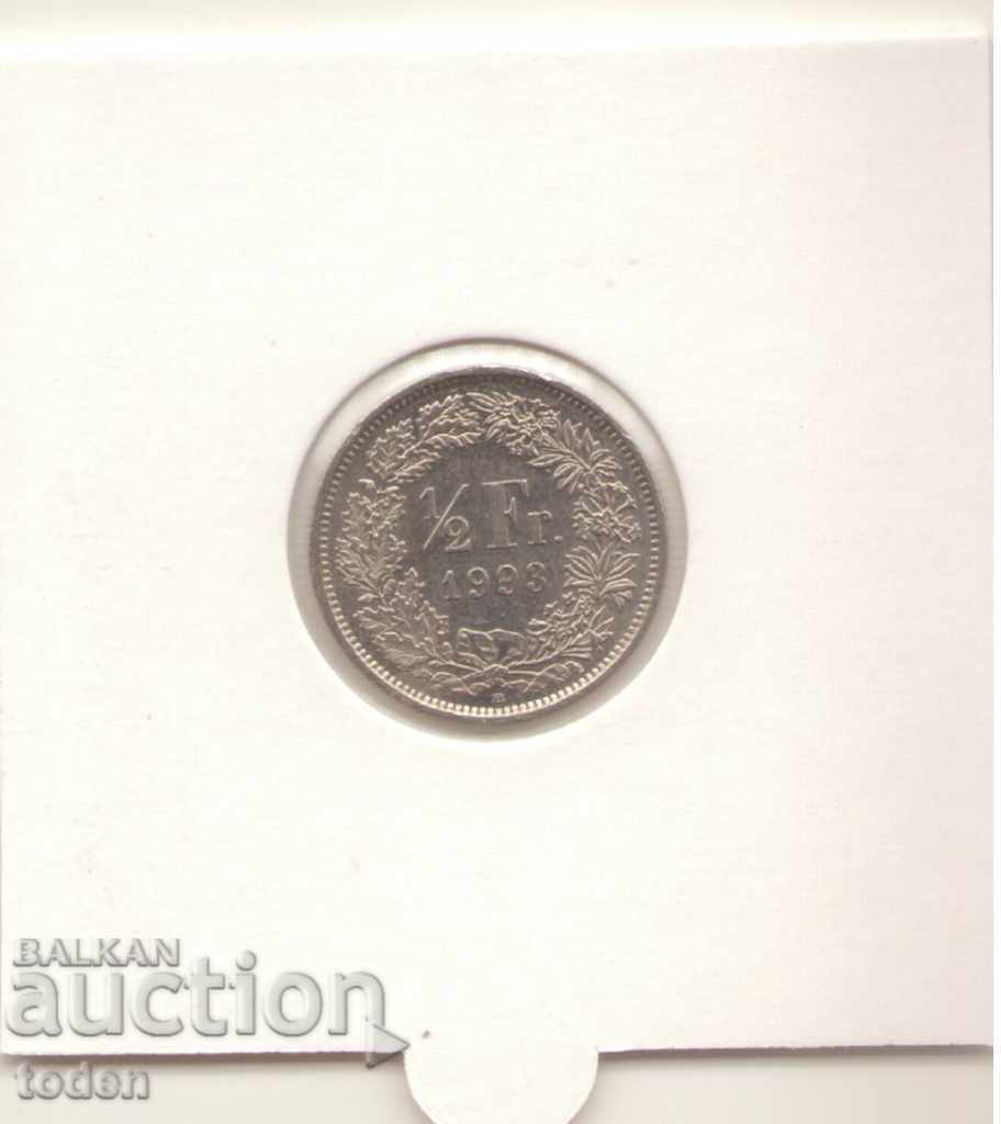 +Switzerland-½ Franc-1993 B-KM# 23a +Switzerland-½ Franc-1993 B-KM# 23a