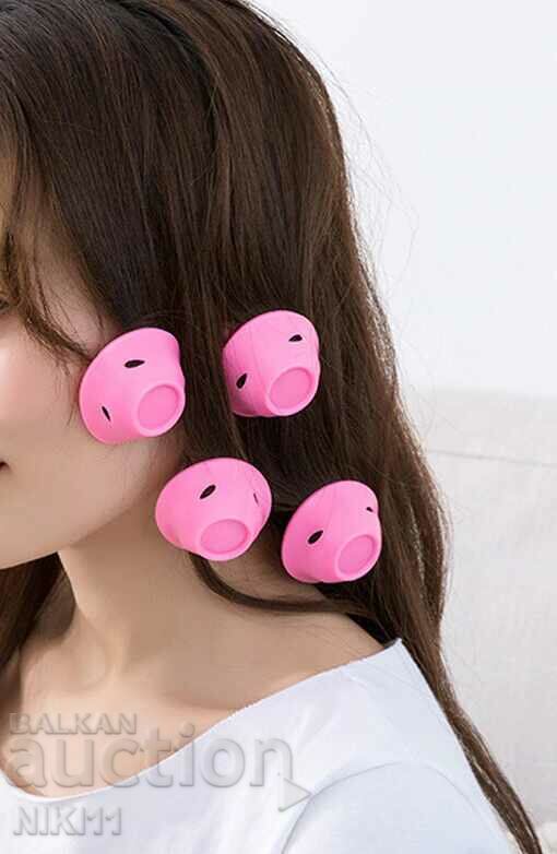 Силиконови ролки за коса 10 бр. Комплект с цена 9.00 лв. | € 4.60