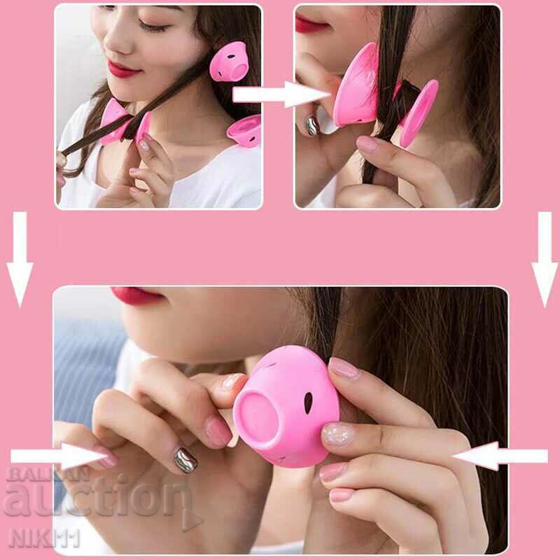 Аукцион Силиконови ролки за коса 10 бр. Комплект