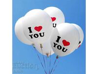 5 pcs. Balloons with the inscription I Love You