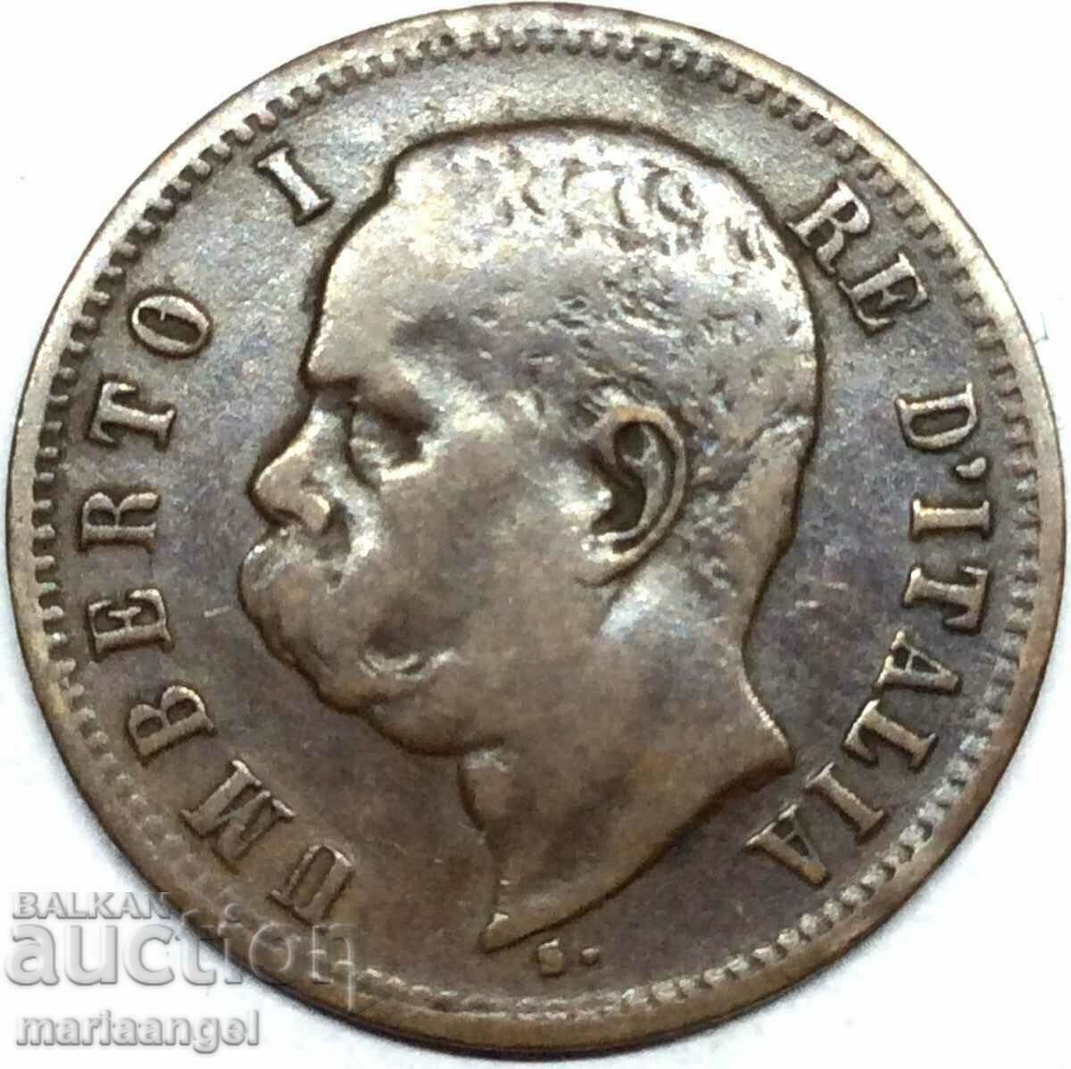 2 Centesimi 1898 Italy King Umberto I
