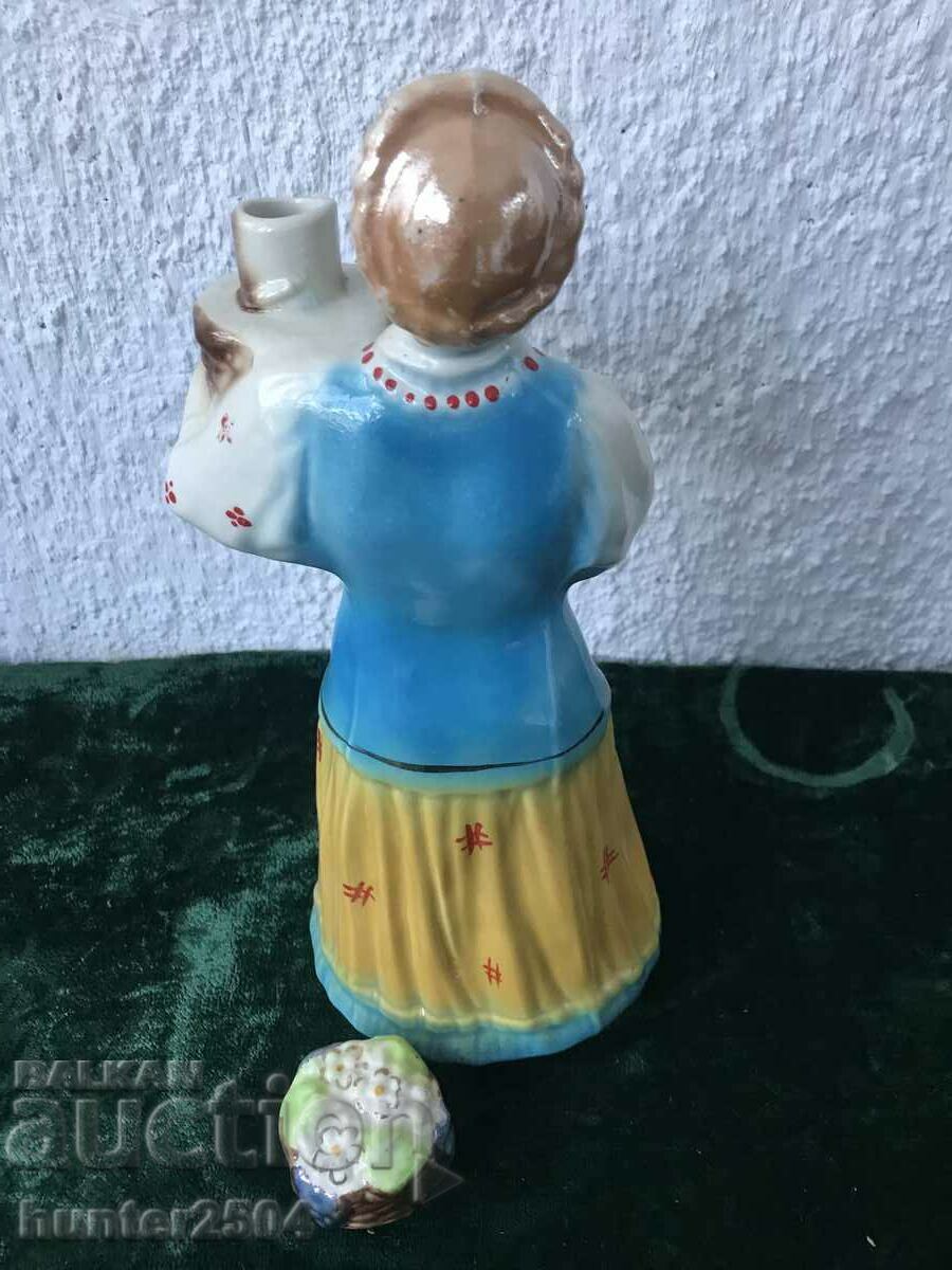Auction Tatiana bottle with basket-30 cm, USSR Auction Tatiana bottle with basket-30 cm, USSR