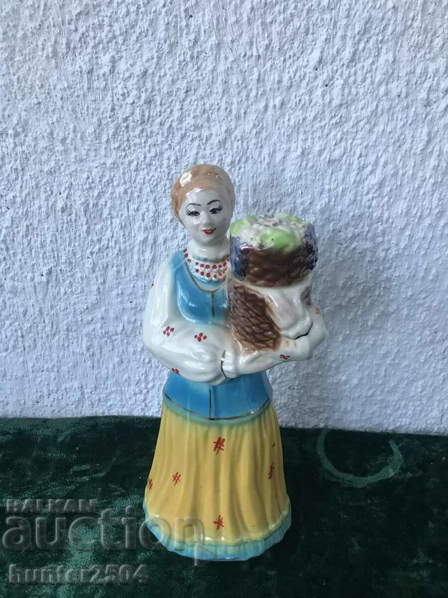 Доставка на Бутилка Татяна с кош-30 см,СССР