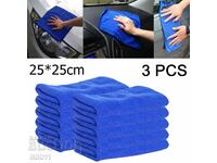 3 pcs. Microfiber towels, for cars, furniture, windows