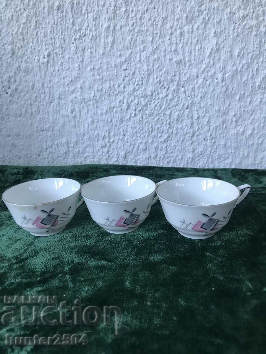 Cups - fine porcelain, 4/7 cm, 3 pcs