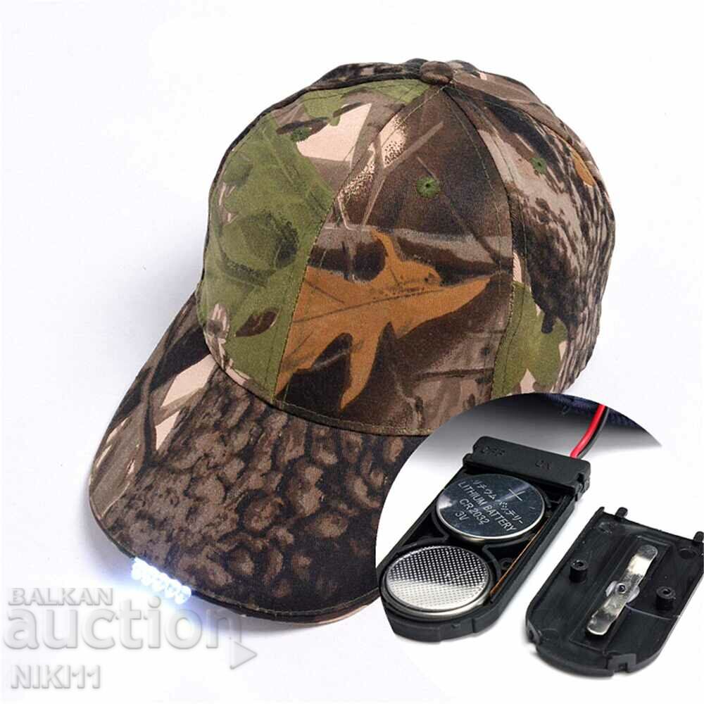 Auction LED Hat with visor with 5 LEDs + batteries solar hat Auction LED Hat with visor with 5 LEDs + batteries solar hat